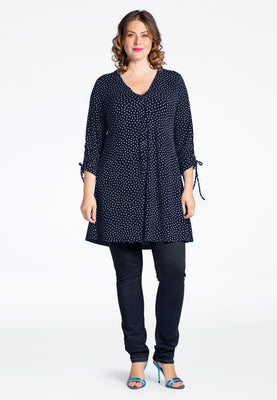 Cardigan wide bot string DOTS - blue - #2