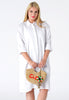 Blouse long LINEN - white 