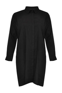Blouse long LINEN - black - #1