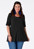 Tunic flare big strass DOLCE - black  - #1