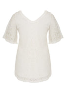 Tunic flare LACE - white  - #3