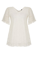 Tunic flare LACE - white  - #4