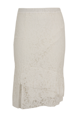 Skirt ruffled LACE - white  - #2