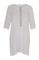 Dress beaded LINEN - white  - #4