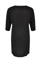 Dress beaded LINEN - black  - #2