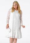 Dress frill LACE - white