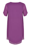 Dress A-line Voile - purple - #2