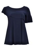 Tunic flare asym frill DOLCE - blue - #4