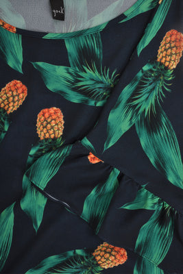 Blouse ruffled PINEAPPLE - blue - #5