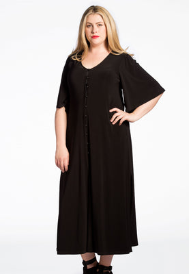 Cardi-dress long DOLCE - black  - #1