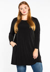Tunic puckered shoulders DOLCE - black