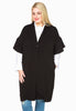 Jacket frill sleeve Interlock - black 