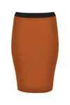 Skirt zip midback crèpe - brown - #4