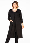 Cardigan pockets INTERLOCK - black 