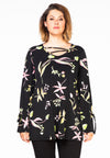 Tuniek flare bandjes tulip - Zwart