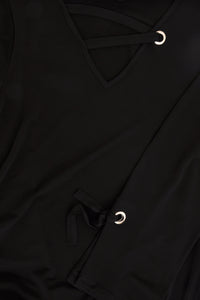 Tunic wide bottom straps DOLCE - black - #5