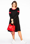 Dress stripe rib INTERLOCK - black - #2