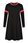 Dress stripe rib INTERLOCK - black - #4