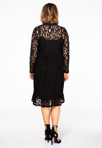 Dress ruffled LACE - black - #3