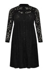 Dress ruffled LACE - black - #4