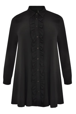 Blouse ruffled bubble - black  - #4