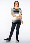 Shirt asymmetric STRIPE MIX - white - #2