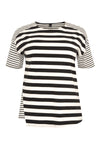 Shirt asymmetric STRIPE MIX - white - #4