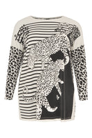 Sweater leopard stripe - white  - #4