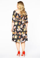 Dress wide neck GAMECARD - black  - #3