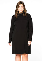 Dress deep back neck - black - #1