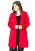 Blazer v-neck collar interlock - red 