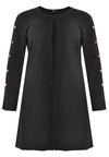 Cardi-jacket button INTERLOCK - black - #4