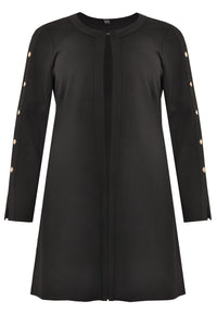 Cardi-jacket button INTERLOCK - black - #4