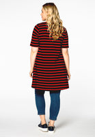 Tunic wide bot frill breton - red  - #3