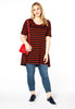 Tunic wide bot frill breton - red  - #2