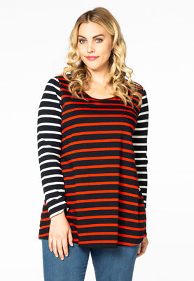 Tunic flare mix breton - blue - #1