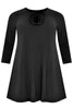 Tunic wide bot frill COCO - black - #4