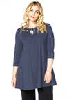 Tunic wide bot frill COCO - blue