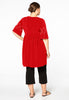 Tunic ruffled pearls DOLCE - red - #3