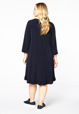 Dress ruffled button sleeve DOLCE - blue - #3