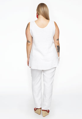 Singlet LINEN - white  - #3