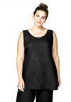 Singlet LINEN - black 