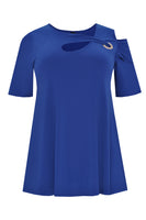 Tunic flare asymmetric DOLCE - blue - #4