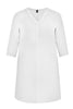 Tunic beaded v-neck LINEN - white - #4