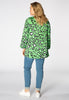 Tunic v-neck lacing LEOPARD - green - #3