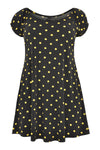 Tunic puckered shoulder DOTS - black - #4