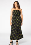 Dress strapless DOTS - black 