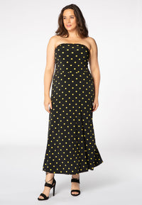 Dress strapless DOTS - black - #2