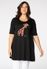 Tunic wide bottom Giraffe - black 