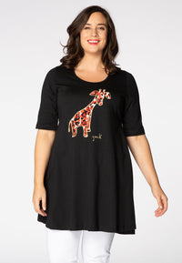 Tunic wide bottom Giraffe - black - #1